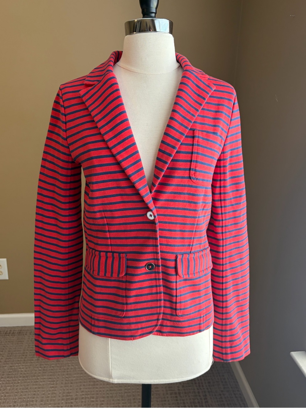 Marc By Marc Jacobs Red/Navy Striped Blazer, XSmall, NWT, Preppy Nautical Indie